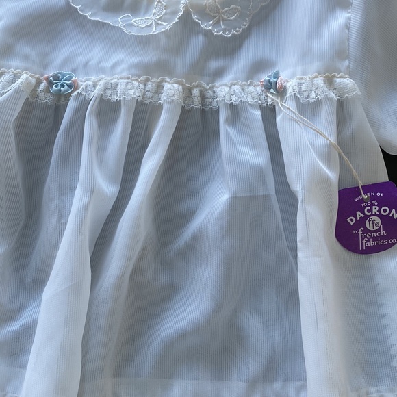 Vintage French Fabrics Co. 12 M White Dress. NWT - Picture 2 of 9